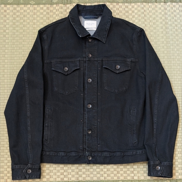 Rag & Bone Definitive Denim Trucker Jacket Indigo Men's Size Large Made in USA